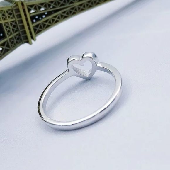 Silver Best Friends Heart‎ Ring - Picture 2 of 6